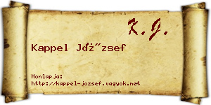 Kappel József névjegykártya